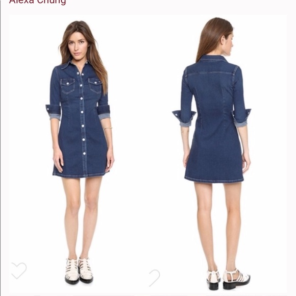 AG Adriano Goldschmied LIGHTombré denim mini dress - Picture 4 of 8